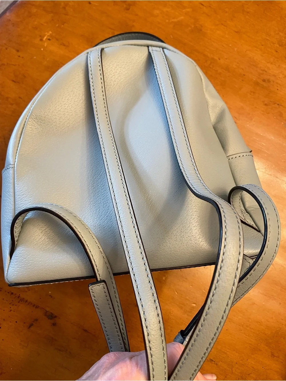 kate spade Light Blue Pebble Leather Mini Backpack with Gold Hardware
